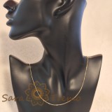 Cumpara ieftin Lantisor fin placat cu aur 18K, tip sarpe, 45 cm, unisex