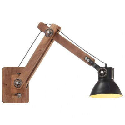 Lampă de perete, stil industrial, negru, rotund, E27 foto