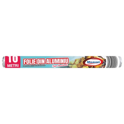 Folie aluminiu Misavan, 29 cm x 10 m, argintiu foto