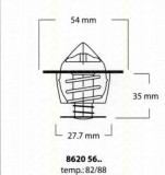 Termostat,lichid racire TOYOTA COROLLA Hatchback (E11) (1997 - 2002) TRISCAN 8620 5682