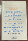 Revista rom&acirc;nă de filosofie a dreptului şi filosofie socială