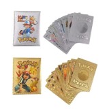 Cumpara ieftin Set doua pachete cartonase Pokemon Gold GTX si Silver GTX, editie de colectie, 55 bucati, aurii/argintii