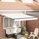 vidaXL Cortina Retractabilă Alb 350 x 250 cm Poliester și Aluminiu 3330368