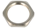 Piuliță cu &icirc;mpăm&acirc;ntare M20 alamă nichel 3mm Cheie 24mm