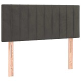 Cumpara ieftin Tablie de pat, gri inchis, 100x5x78/88 cm, catifea