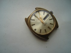 Ceas automatic francez Samis Incabloc, cu calendar, functioneaza
