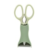 Set foarfeca pentru bucatarie flippy, curatator legume tip suport, multifunctional, spargator nuci, material abs si otel inoxidabil, maner ergonomic,