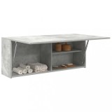 Gossi dulap perete baie, gri beton, 100x25x40 cm, lemn prelucrat