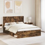 vidaXL Tăblie cap Stejar fumuriu Lemn prelucrat 889680