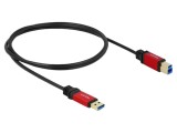 Cablu USB A la USB B aurit 1m negru 24AWG DELOCK 82756