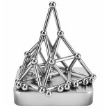 Set de constructie magnetic, BuckyBars, 132 piese