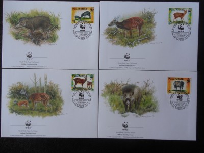 Filipine-WWF,FDC fauna-set complet foto