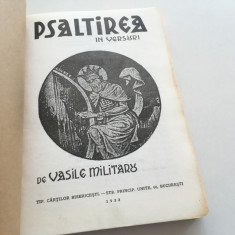 VASILE MILITARU, PSALTIREA IN VERSURI. REPRODUCERE IN FACSIMIL A EDITIEI 1933