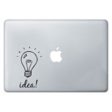 Light bulb idea sticker apple macbook laptop, 4World