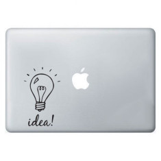 Light bulb idea sticker apple macbook laptop foto