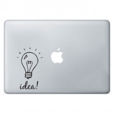 Light bulb idea sticker apple macbook laptop