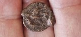 India antica , secol II - I i.H. , 1/2 KARSHAPANA dinastia Mauria - Sunga , elefant orientat spre stanga , 2,05 grame