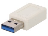Adaptor USB 3.0 USB A la USB C Alb, Goobay
