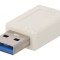 Adaptor USB 3.0 USB A la USB C Alb
