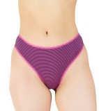 Cumpara ieftin Chilot Brazilian Luan C1243 Fucsia, Microfibra, Dantela Bleumarin, Marimea S, Confortabil, Invizibil, Bumbac