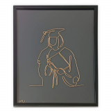 Absolventa, tablou placat cu aur, 19&times;25 cm &ndash; cod 3030