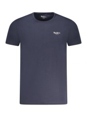Tricou barbati, cu mini logo, Slim fit, Bleumarin, S