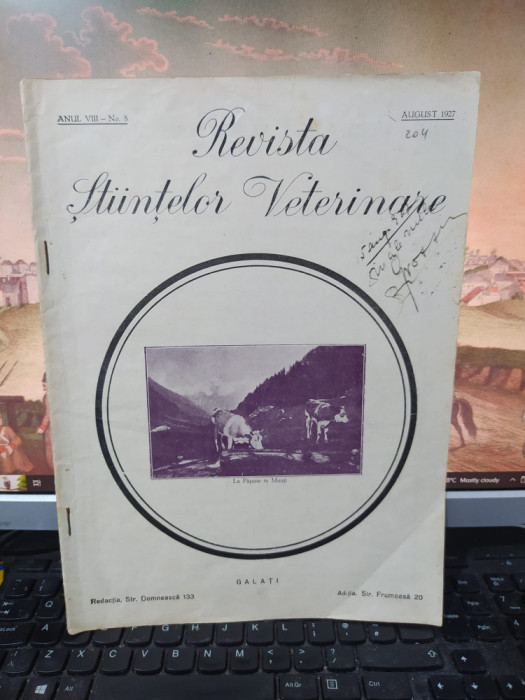 Revista Științelor Veterinare Galați anul VIII nr. 8 aug. 1930 Roi de albine 050