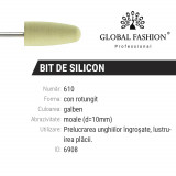 Cumpara ieftin Bit unghii, silicon, alb, abrazivitate mic, 610, Global Fashion