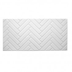 Panou decorativ, PVC, model zig-zag 3D, alb, 96x48.5cm GartenVIP DiyLine