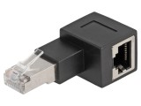 Adaptor RJ45 soclu la mufă &icirc;n unghi dreaptă Cat 6a
