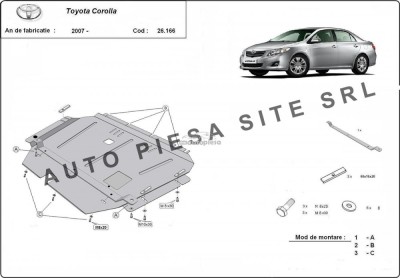 Scut metalic motor Toyota Corolla fabricata incepand cu 2007 APS-26,166 foto
