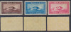 ROMANIA 1928 Posta Aeriana C.RAIU serie 3 timbre cu filigran orizontal MNH/MLH, Aviatie, Nestampilat