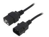 Cablu de Alimentare 1,8m Negru 10A C14 la C19