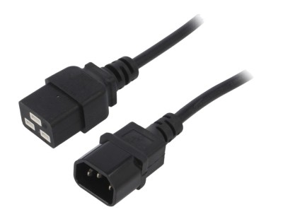 Cablu Alimentare 1,8m Negru 10A C14-C19 foto
