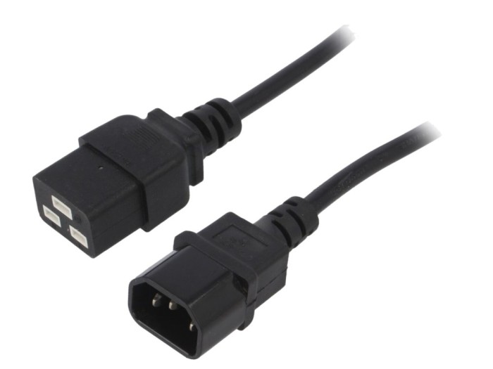 Cablu Alimentare 1,8m Negru 10A C14-C19