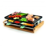 Cumpara ieftin Gratar raclette Bambus pentru 8 persoane Domo DO9246G, 1200 W
