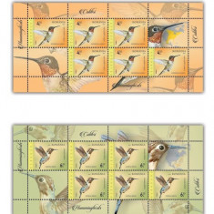 ROMANIA 2022 COLIBRI PASARI Set 4 Minicoli cu 6 timbre si 2 viniete LP.2379 MNH
