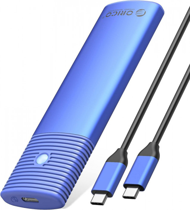 ORICO Aluminiu M.2 NVMe SSD Enclosure, Tool-Free 10Gbps USB C Adapter, USB 3.2