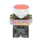 Buton de comanda metalic rosu cu revenire 1NC, 400V/10A, LAY5 Breckner
