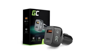 Green Cell &amp;Icirc;ncărcător de mașină USB-C Distribuitor USB Fast Charger 3.0 foto