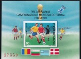 1990 LP 1235 PRELIMINARII SI CAMPIONATUL FOTBAL ITALIA COLITA NEDANTELATA MNH, Nestampilat