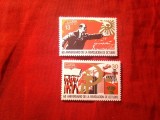 2 Timbre Cuba 1977 - Revolutia din Octombrie - 60 ani, Nestampilat