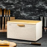 Cutie pentru paine, din oțel, bej, 35.5 x 23.5 x 21 cm, Klausberg