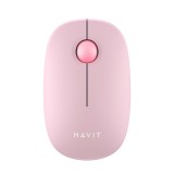 Mouse wireless cu bila 2.4GHz, 1600DPI Havit MS57GT, roz