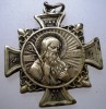 Pandantiv Crucifix Sanctus Pater Benedictus, 25.7mm, Metal Galbui (Alpaca Posibil)