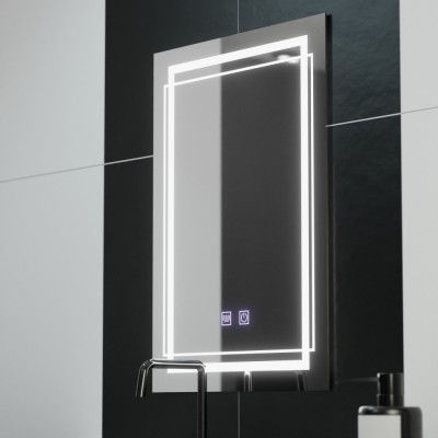 Oglinda LED Rectangulara, 50x70cm, Koven Touch, Sistem Dezaburire,Dimabila ModernLight Concept foto