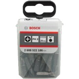 Set 25 biti Bosch PH2 25 mm, 1/4 inch, Extra Hard, pentru uz universal