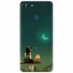 Husa silicon pentru Huawei Y9 2018, Cat And Girl foto