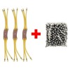 Set Prastie cu 3 Zgarciuri Latex si 100 Bile Metalice pentru Vanatoare