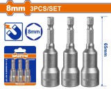 WADFOW - SET 3CHEI 8MM -1/4&quot; HEX - 65MM PowerTool TopQuality